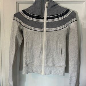 Grey lululemon zip up hoodie size 2